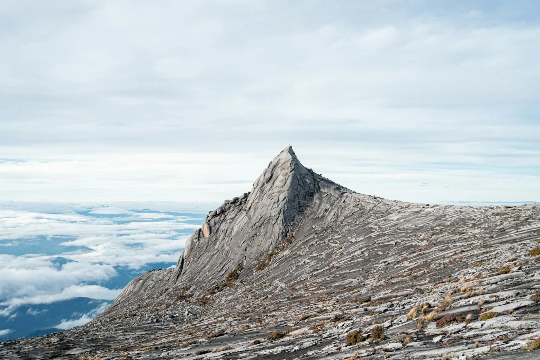 Mount Kinabalu rising above Sabah at sunrise
