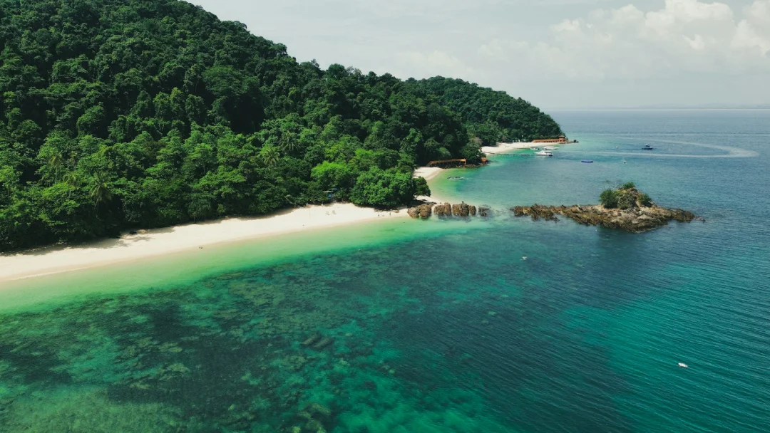 Aerial view of Pulau Kapas, Malaysia